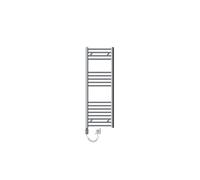 ECD Germany Radiateur Sahara avec Élément Chauffant Électrique 1200W - 400 x 1200 mm - Chrome - Connexion Latéral - Forme Courbé - Kit de Montage Mural Inclus - Sèche-Serviettes pour Salle de Bain