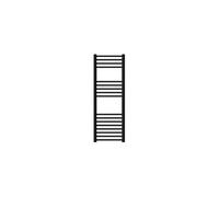 LuxeBath Radiateur Salle de Bain Design Sahara 400x1500 mm Noir Mat Droit avec Raccordement Latéral en Bas Sèche Serviettes Appareil Chauffage Eau Chaude Mural Émetteur de Chaleur Moderne Robuste
