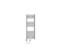 ECD Germany Radiateur sèche-Serviettes électrique avec résistance 1200W - 400 x 1200 mm - Chrome - Droit avec raccordement latéral - Sèche Serviettes