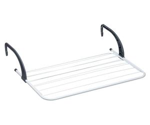 Radiateur séchant, télescopique, noir et blanc.