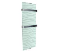 Chemin'Arte Sèche-Serviette électrique Ondulation 1200W Vertical 120x6x46cm 2 porte-serviettes inox