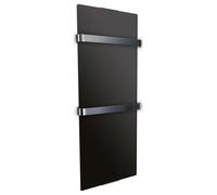 Chemin'Arte Radiateur sèche-serviette vertical 1200W Noir IP24-2 Porte-serviettes