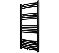 Radiateur sèche-serviettes design eau chaude courbé noir 500x1160 mm - Radiateur 2025 Neu7681608 1parcel