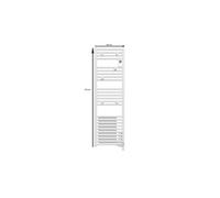 Radiateur sèche-serviettes électrique DORIS Digital étroit sans soufflerie 300W blanc - - 851134