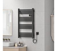 Radiateur sèche-serviettes 'Follo' aluminium 96 x 54 cm noir