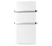Radiateur sèche-serviettes vertical, 1200 W, indice de protection IP24, dimensions 120x6x46 cm, support en acier inoxydable