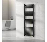 Radiateur sèche-serviettes 'Voss' avec 24 barres acier 140 x 50 cm noir