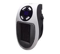 Radiateur soufflant 500W enfichable prise murale salle de bain et bureau minuterie LED