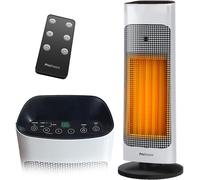 Radiateur soufflant avec télécommande et 7 électrique 2000W avec protection contre la surchauffe et minuterie 24h - Mode ECO à économie d'énergie Fonctionnement silencieux, oscillation 80
