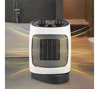 Radiateur soufflant céramique 2 niveaux de chauffage, protection contre la surchauffe, chauffage électrique, plastique blanc, câble 150 cm, LxHxP 20x29x14,5 cm, Nedis HTFA19WT