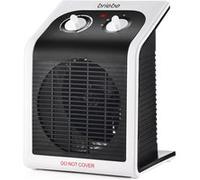 briebe Radiateur Soufflant, Chauffage D’Appoint Électrique 2000W Avec Thermostat Réglable, Ventilateur Chaud/Froid, Protection Surchauffe, Radiateur Soufflant Salle De Bain Silencieux, Noir/Blanc
