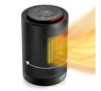 Radiateur Soufflant - Chauffage électrique rapide 1100W-2000W Chauffage d’appoint -Aérotherme avec Télécommande [1200W | noir petit]