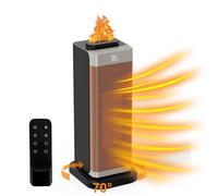 Radiateur soufflant électrique Salon 2000W Effet de Flamme Fonction d’Humidificateur Ventilateur de chauffage silencieux