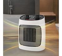Radiateur soufflant en céramique, 2 réglages de chaleur, protection contre la surchauffe, chauffage électrique, réglage air froid, protection contre l'inclinaison, LxHxP 20x25x14,5 cm, Nedis
