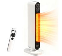 Radiateur soufflant HOMCOM en ABS de 2000W avec télécommande, oscillation et minuterie, dimensions : 30x22x82,5 cm, couleur : blanc