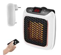 Radiateur Soufflant Mural 800W Chauffage Enfichable Mini Radiateur Électrique avec Télécommande Radiateur Soufflant Salle de Bain
