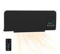 Radiateur soufflant mural chauffage céramique PTC - 1000 W / 2000 W oscillation minuterie avec télécommande noir