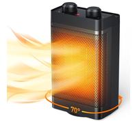 Radiateur soufflant pour salle de bain, 1500 W, noir, appareil de table