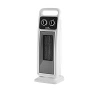Radiateur soufflant vertical céramique PTC Brésil 2000 W Blanc 2 puissances Thermostat oscillant anti-basculement 50,7 x 19 x 18