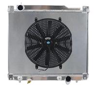 Radiateur, structure en aluminium, dimensions du corps : 475 mm × 600 mm × 26 mm, dimensions hors tout : 625 mm × 620 mm × 100 mm, diamètre d'entrée : 35 mm, diamètre de sortie : 35 mm