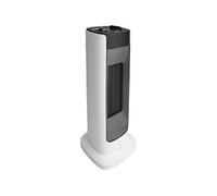VOLTMAN Radiateur tour de 2000 W - Chauffage rapide et efficace - Rotation à 60° - Thermostat mécanique - Protection contre la surchauffe et le basculement - Blanc/noir