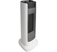 VOLTMAN Radiateur tour de 2000 W - Chauffage rapide et efficace - Rotation à 60° - Thermostat mécanique - Protection contre la surchauffe et le basculement - Blanc/noir