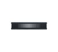 Radiateur Traditionnel à 4 Colonnes 300 x 1505 mm en Acier Carbone Gris Anthracite Chauffage Central Horizontale Monté Sur Mur [Brosse de Nettoyage & Supports INCLUSES]