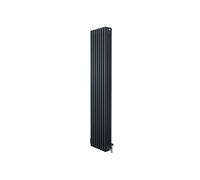 Radiateur Traditionnel à 4 Colonnes & Vannes 1800 x 380 mm en Acier Anthracite