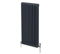 Radiateur Traditionnel à Triple Colonne 1800 x 562 mm, Chauffage Moderne Vertical en Acier au Carbone Gris Anthracite Mat, Cuisine Salon Salle de Bain [Brosse, Attaches Murales & Supports INCLUS]