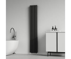 Radiateur tubulaire 'Nore' Noir 180x30cm Double couche 1122W