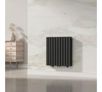 Radiateur tubulaire 'Nore' noir 60x60cm double couche 800W
