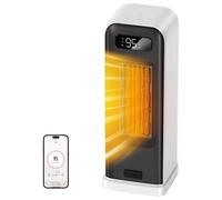 Radiateur ventilé de type tour - 1500 W - Céramique - Blanc