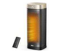 Radiateurs Dreo 40 cm pour usage intérieur, chauffage rapide céramique PTC. Télécommande, minuterie 12h, oscillation 70°, protection surchauffe. Portable, sûr, idéal chambre/bureau.