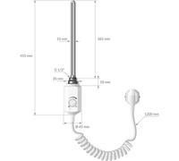 Radiateurs électriques 1200 W, 60 x 120 cm, blancs