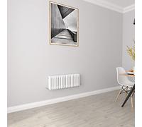 Radiateurs horizontaux à 3 colonnes en fonte pour salle de bain, salon et cuisine Blanc 300 x 830 mm