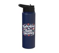 Radicalisé par Basic Decency Cute Progressive Democratic Stainless Steel Insulated Water Bottle