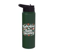 Radicalisé par Basic Decency Cute Progressive Democratic Stainless Steel Insulated Water Bottle