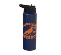Radicalized by Basic Decency Peace Dove Equality Stainless Steel Insulated Water Bottle