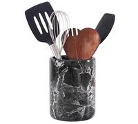 Radicaln Porte-ustensiles de cuisine en marbre fait à la main - 11,4 x 11,4 x 16,5 cm - Accessoires de maison (BZ-03)