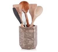 Radicaln Porte-ustensiles en marbre 16,5 cm fait main, ensemble de spatules océaniques pour comptoir de cuisine, idéal pour organiser les ustensiles de cuisine et les essentiels de cuisine, caddy à