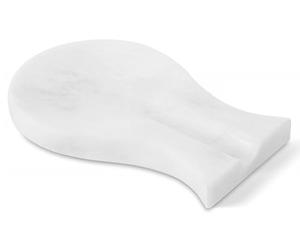 Radicaln Repose-cuillère en marbre 20,3 cm, blanc fait main pour plan de travail, repose-ustensiles pour plan de travail, décoration de cuisine style ferme moderne