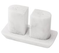 Radicaln Salière et poivrière en marbre blanc de 6,3 cm fabriquée à la main pour comptoir de cuisine, support à sel rose, décoration de table de cuisine de ferme, essentiels élégants pour la maison