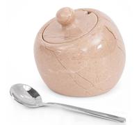 Radicaln Verona Salière en marbre avec couvercle 7,6 cm pour salière et épices pour comptoir de cuisine, sucrier et salière pour table
