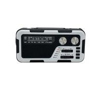 Radio météo d'urgence portable solaire à manivelle AM/FM, alertes NOAA, lampe de poche Bluetooth, alarme SOS