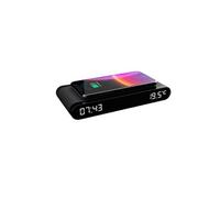 Radio Réveil Affichage Digital avec Fonction Charge Induction 15 W Noir