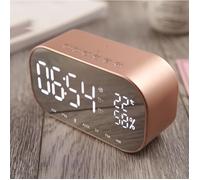 Radio réveil Haut-parleur Bluetooth Thermomètre audio FM de bureau Appels mains libres
