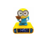 MINIONS - BOB LUMINEUX - RÉVEIL VEILLEUSE AVEC SONS & MÉLODIES - LEXIBOOK - NEUF