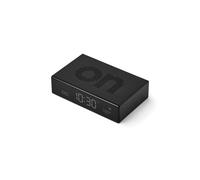 Lexon Réveil FLIP PREMIUM Réversible Rechargeable Aluminium VA LCD Tactile Snooze Noir