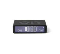 Lexon Réveil Flip Classic – lumineux réversible, écran LCD, lumière tactile, snooze, USB‑C – Noir
