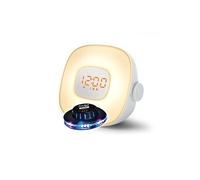 RADIO-REVEIL LUMINEUX AVEC SONS DE LA NATURE - ML-198CR - Luminothérapie Ambiance LED - 5 sons de la nature, OVNI inclus